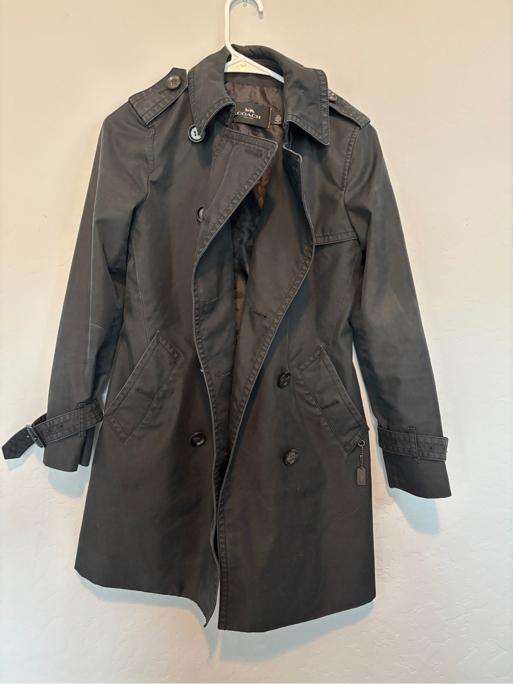 Coach Black womens /Unisex Coat with Signature Lining